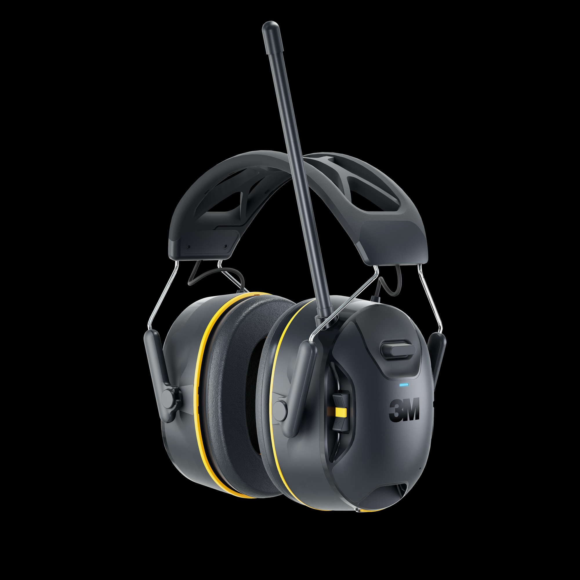 3M WorkTunes Connect + AM/FM Hearing Protector, 26dB NRR, Black, Model# 90572-DC